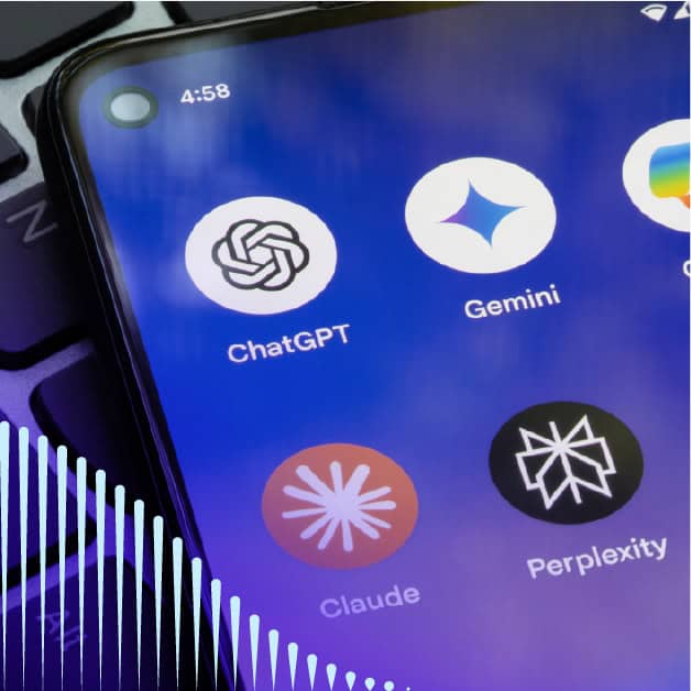 Smartphone screen with apps on it, including ChatGPT