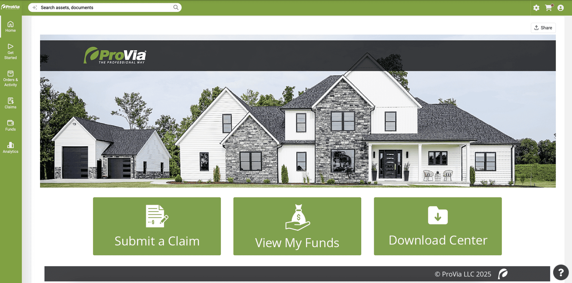 Provia App Interface