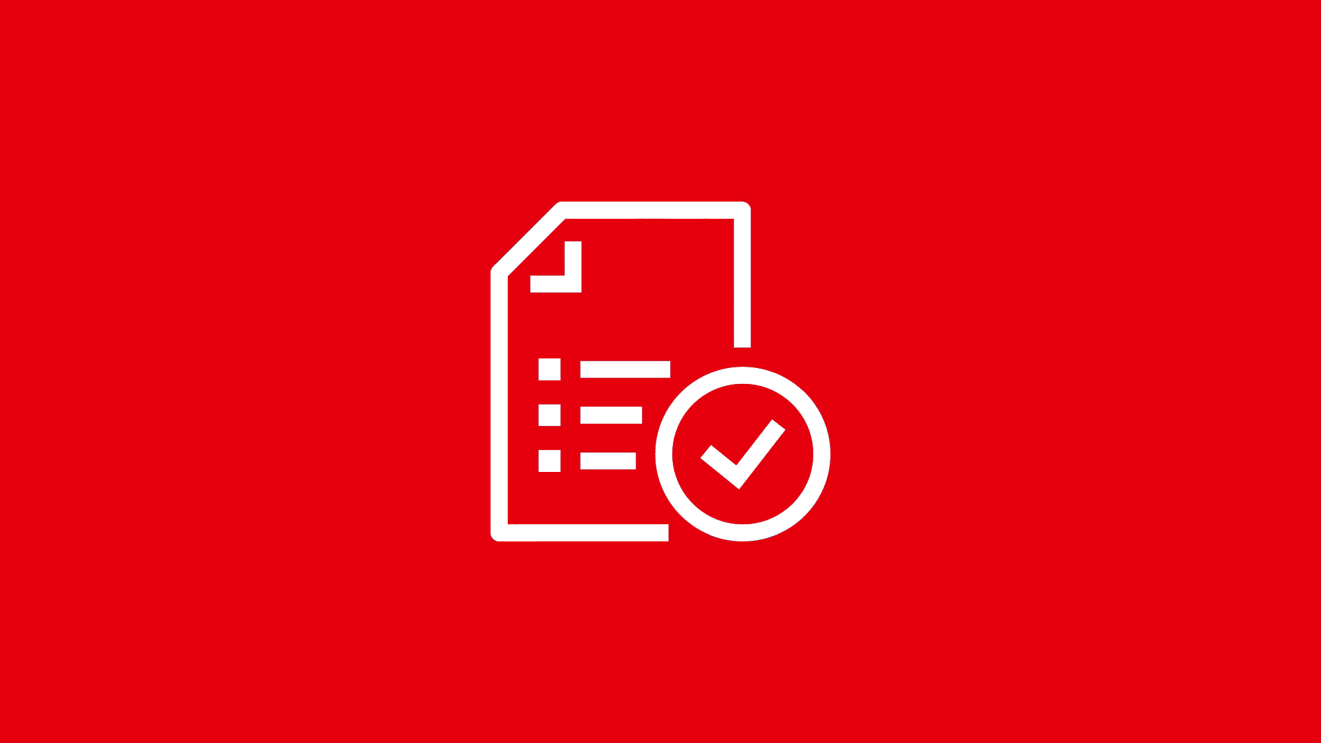 White document icon with checkmark over red background