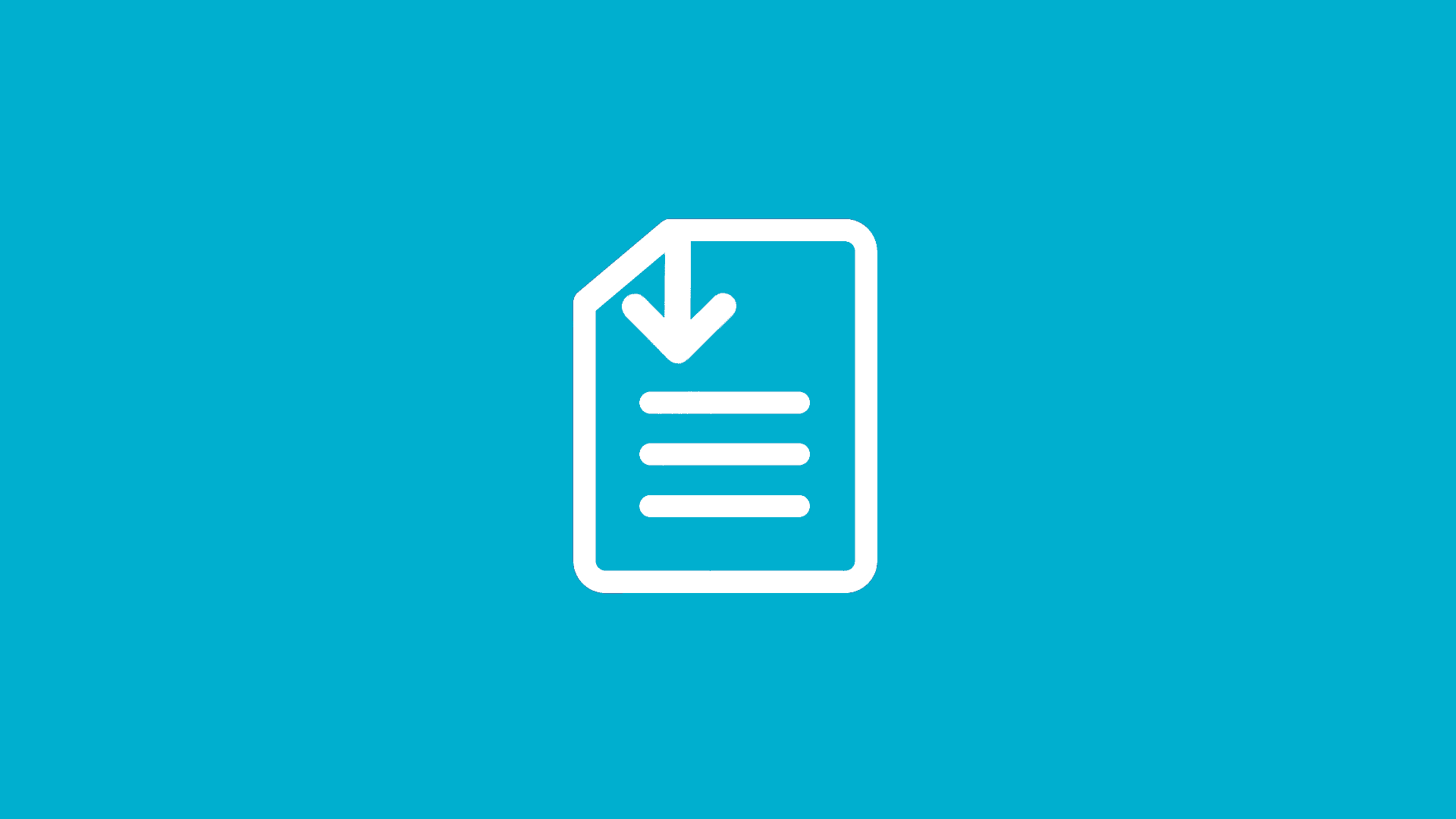 White document icon on blue background