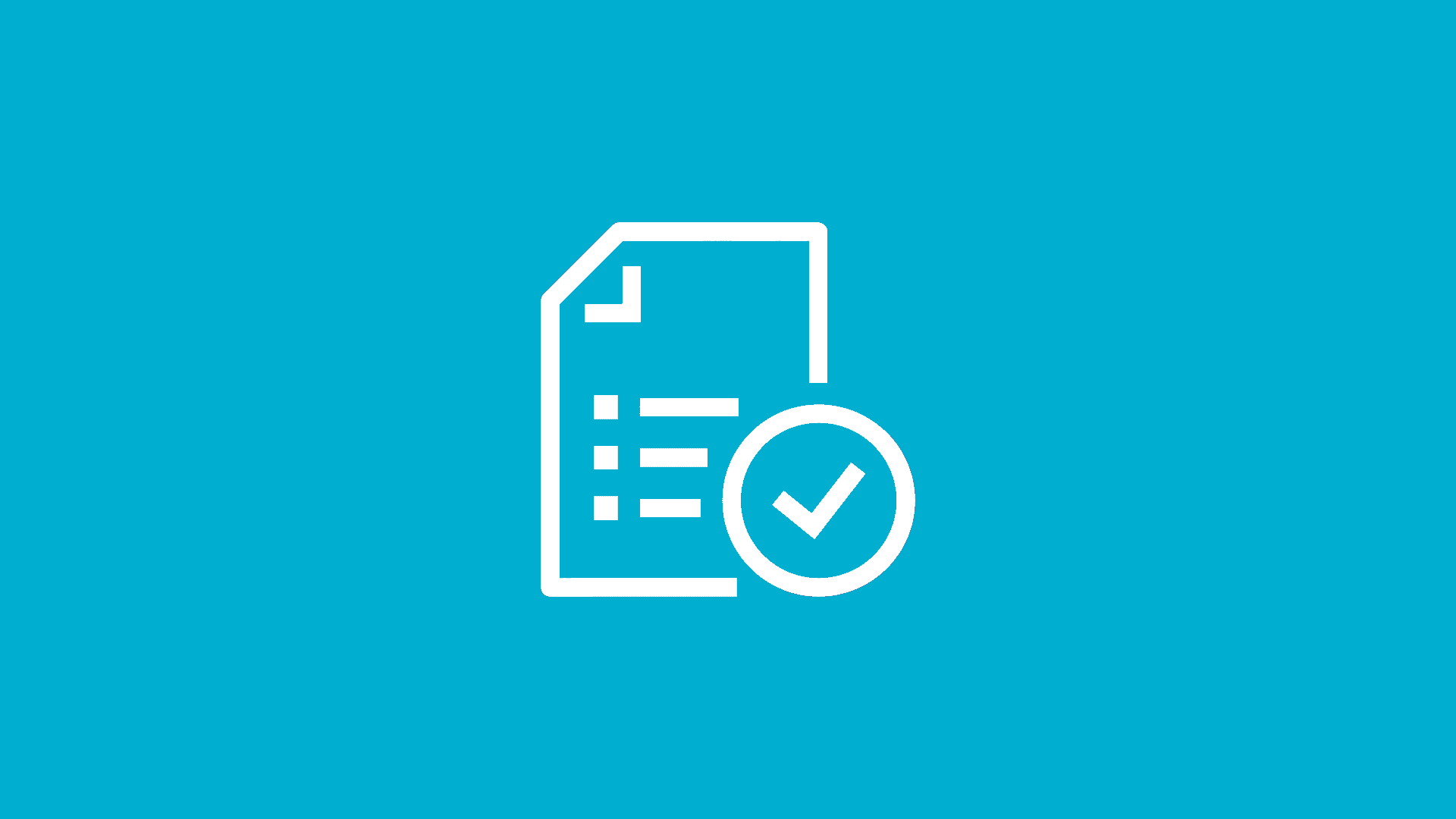 White document icon over blue background