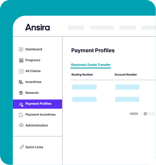 A screenshot of Ansira Incent, a marketing fund management platform, showing an example of the payment process.