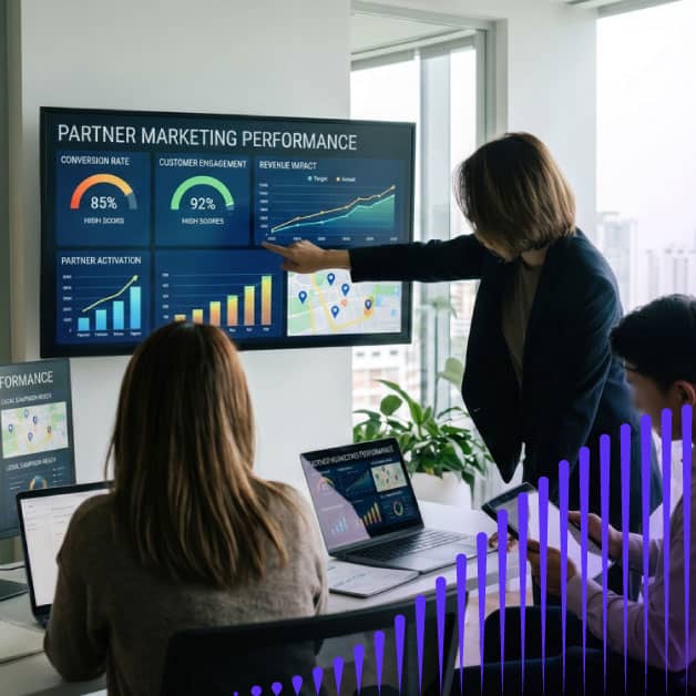 Woman presenting graphs in a conference room